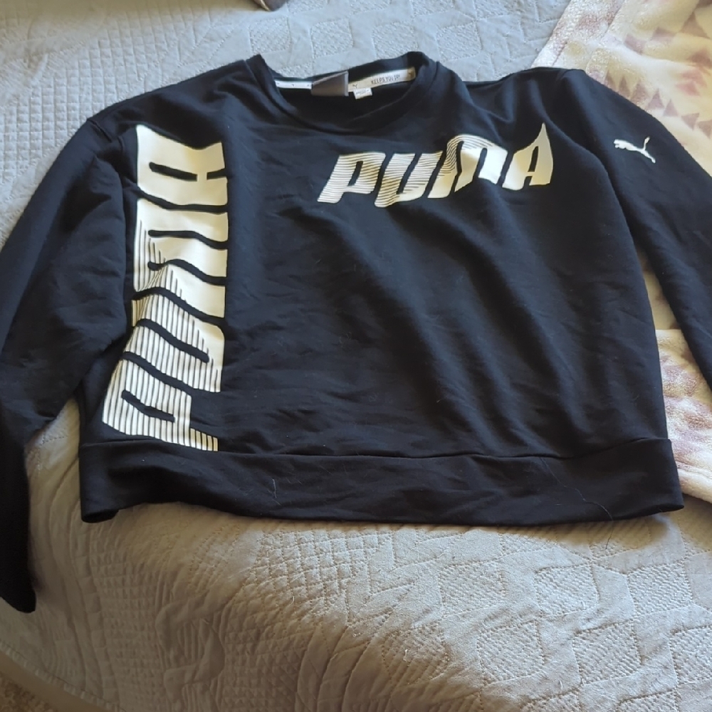 Puma Black Sweatshirt with White Logo
